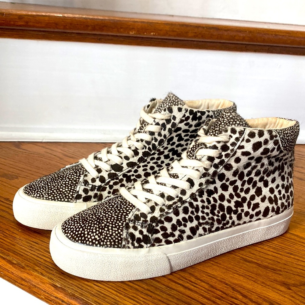 Madewell Animal Print High-tops Unisex, Real Calf Fur Hair !!